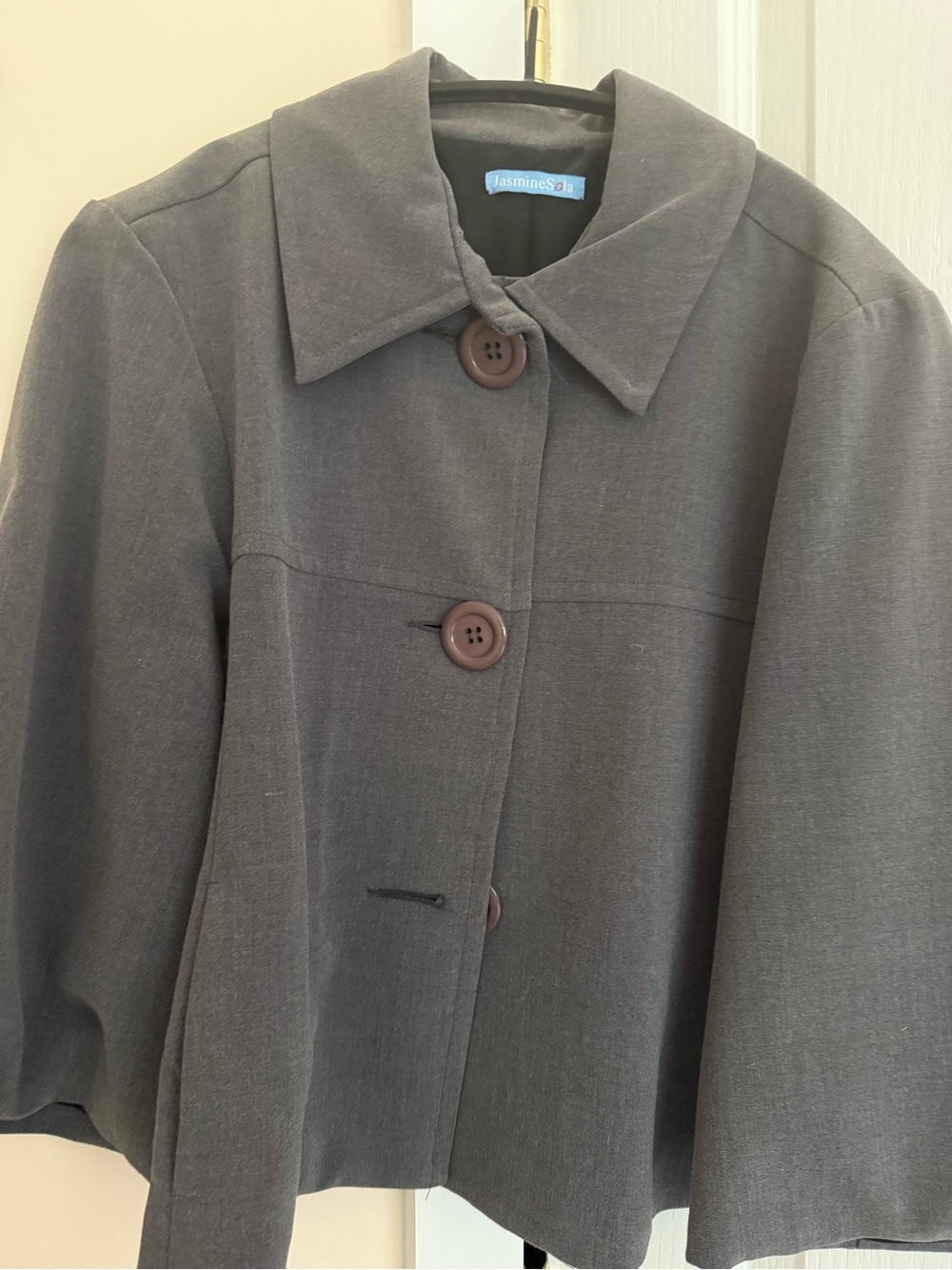 Gray Button-Front Jacket - Picture 2 of 5
